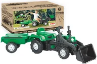 Jeździki dla dzieci - Dolu traktor-ładowarka z przyczepą na pedały - miniaturka - grafika 1