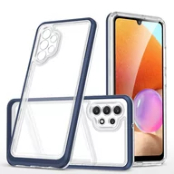 Etui i futerały do telefonów - Clear 3in1 etui do Samsung Galaxy A32 5G żelowy pokrowiec z ramką niebieski - miniaturka - grafika 1