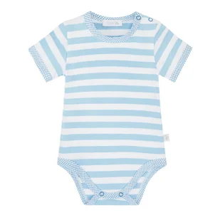 Body w paski z krótkim rękawem 80 - Body dla niemowląt - miniaturka - grafika 1