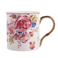 Kubki - Komplet 6 kubków ze złotym uchem Scarlett, 250 ml, kremowy, NBC - miniaturka - grafika 1