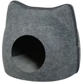 Legowiska dla kotów - ZOLUX Legowisko dla kota zamknięta budka z uszami kot - szary - miniaturka - grafika 1