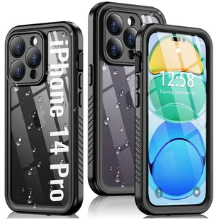 D-Pro 360° Waterproof Case IP68 etui wodoodporne wodoszczelne do iPhone 14 Pro (Black) - Etui i futerały do telefonów - miniaturka - grafika 1