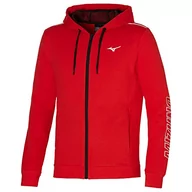 Kurtki męskie - Mizuno Męska kurtka treningowa Mizuno, ognista czerwień, L - miniaturka - grafika 1