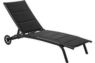 Zestaw leżaków ogrodowych aluminiowych Ibiza Black / Black - Leżaki ogrodowe - miniaturka - grafika 2