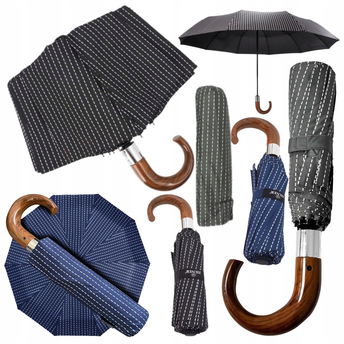 ELEGANCKI PARASOL AUTOMATYCZNY z Pokrowcem Solidna Rączka MIX KOLORÓW