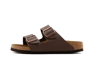 Klapki męskie Birkenstock Arizona brązowe skóra 51703 45 - Klapki i japonki męskie - miniaturka - grafika 1