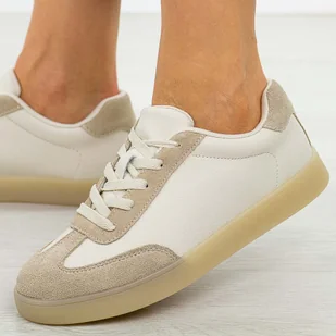 Beżowe skórzane półbuty damskie Sergio Leone Sp118 - Półbuty damskie - miniaturka - grafika 1