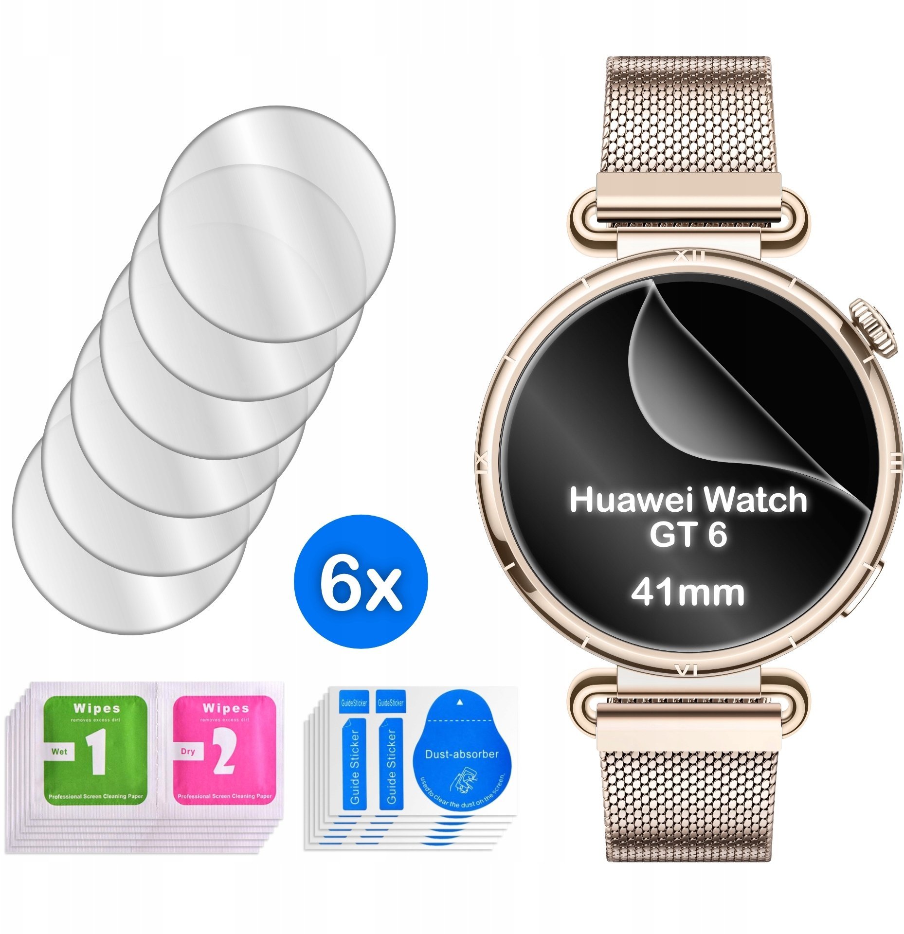 krainaGSM FOLIA do Huawei Watch GT 6 41mm HYDROŻELOWA OCHRONNA na ekran 3D 6 sztuk