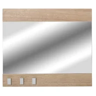 Wieszaki i stojaki - Wieszak na ubrania LOCO Leida z lustrem, biały, 60x65x5 cm - miniaturka - grafika 1