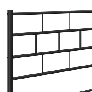 Metalowa rama łóżka z wezgłowiem, czarna, 90x190 cm Lumarko! - Łóżka - miniaturka - grafika 7