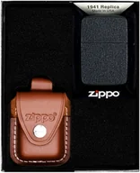 Trafika - Zestaw Zippo Zapalniczka Black Crackle Replica Prezentowy No2 - miniaturka - grafika 1