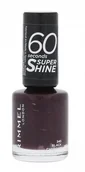 Lakiery do paznokci - Rimmel London London 60 Seconds Super Shine lakier do paznokci 8 ml dla kobiet 345 Black Cherries - miniaturka - grafika 1