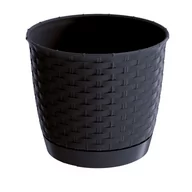 Donice - Prosperplast Doniczka Ratolla Round DRLO250 antracyt - miniaturka - grafika 1