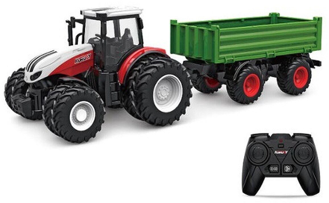 LeanToys Ciągnik Z Przyczepą Duży Traktor Zdalnie Sterowany RC 1:24