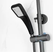 Słuchawki prysznicowe - SŁUCHAWKA Prysznicowa gwint 1/2" czarny chrom AG832A - miniaturka - grafika 1