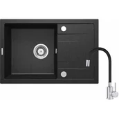 Zlewozmywaki - Deante Zlewozmywak granitowy z baterią 1-komorowy z ociekaczem Corio ZRCP2113 - miniaturka - grafika 1
