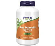 Suplementy naturalne - SAW PALMETTO BERRIES 550mg (Palma sabałowa) 250 kapsułek NOW - miniaturka - grafika 1