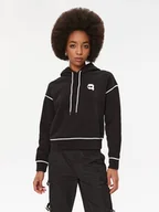 Bluzy damskie - KARL LAGERFELD Bluza Ikonik 2.0 235W1816 Czarny Regular Fit - miniaturka - grafika 1