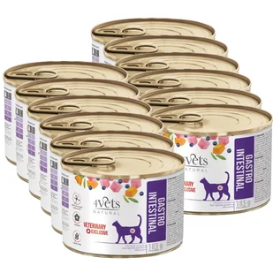 4Vets dla kotów Gastro Intestinal 12x185g - Mokra karma dla kotów - miniaturka - grafika 1