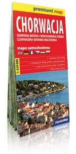 ExpressMap Chorwacja Słowenia, Bośnia i Hercegowina, Serbia, Czarnogóra, Kosowo, Macedonia. Samochodowa mapa 1:650 000 praca zbiorowa - Atlasy i mapy - miniaturka - grafika 1