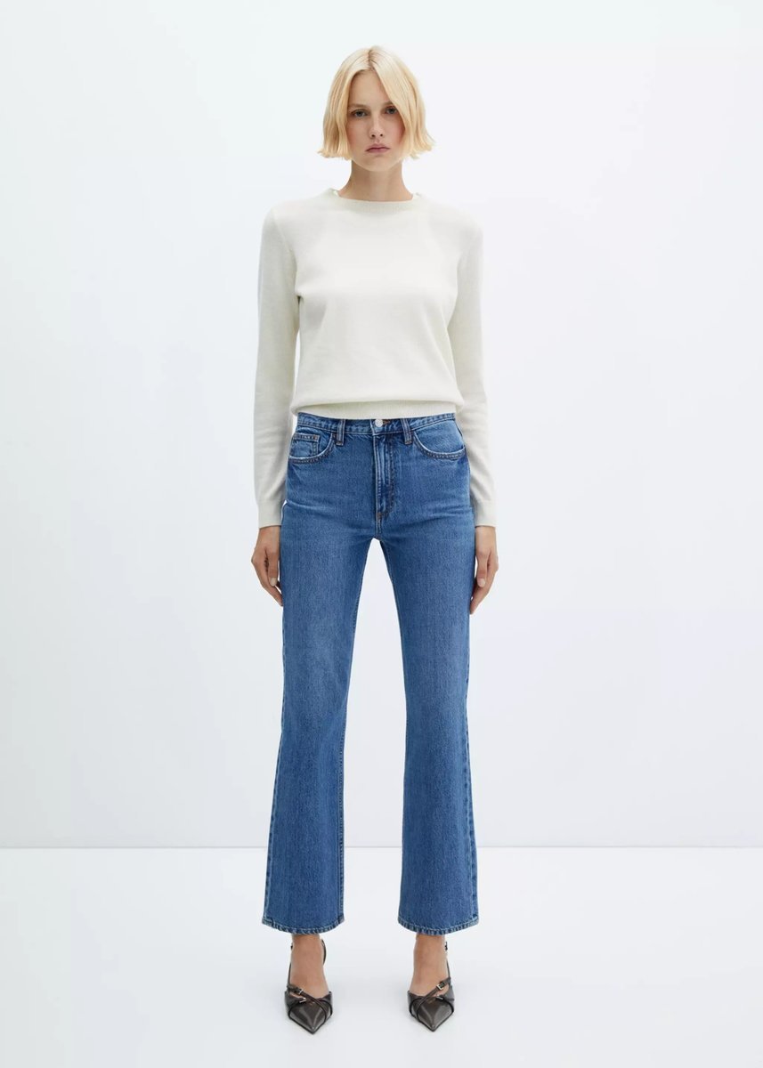 MANGO JEANSY KLASYCZNE NIEBIESKIE WYSOKI STAN 34 15FA