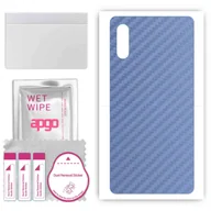 Szkła hartowane na telefon - Folia naklejka skórka strukturalna na TYŁ do Sony Xperia Ace II SO-41B -  Carbon Granatowy - apgo SKINS - miniaturka - grafika 1