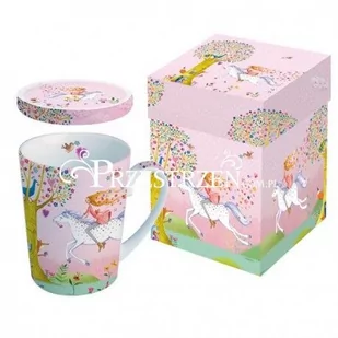 PORCELANOWY KUBEK z POKRYWKĄ Magiczna przejażdżka 603299 - Kubki - miniaturka - grafika 1