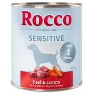 Mokra karma dla psów - 6x800g Rocco Sensitive, wołowina z marchewką, karma mokra dla psa - miniaturka - grafika 1