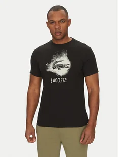 Lacoste T-Shirt TH8917 Czarny Regular Fit - Koszulki męskie - miniaturka - grafika 1