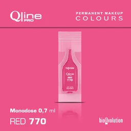 Jednorazowy pigment do makijażu permanentnego ust Bioevolution Red 770 Qline Pro 0,7ml monodose - Pozostałe akcesoria kosmetyczne - miniaturka - grafika 1