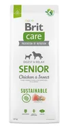 Sucha karma dla psów - Brit Care Sustainable Senior Chicken&Insects 12 kg - miniaturka - grafika 1