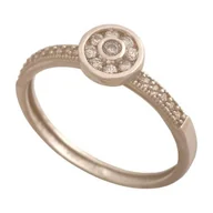 Pierścionki - Pierścionek z białego złota Cyrkonie 585 1.9 g, R 16 - miniaturka - grafika 1