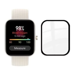 Szkło Hybrydowe Full Glue 5D Do Xiaomi Amazfit Bip 3 / 3 Pro Czarny - Akcesoria do smartwatchy - miniaturka - grafika 1