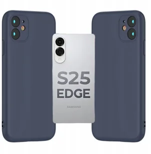NAKŁADKA SILICON CASE DO SAMSUNG GALAXY S25 EDGE CIEMNONIEBIESKA - Etui i futerały do telefonów - miniaturka - grafika 1