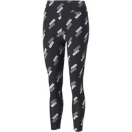 Legginsy - Legginsy damskie Puma POWER AOP HIGH WAIST 7/8 czarne 58954501-S - miniaturka - grafika 1