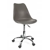 Fotele i krzesła biurowe - Krzesło biurowe na kółkach, obrotowe do biurka FOTEL biurowy IGER szary - miniaturka - grafika 1