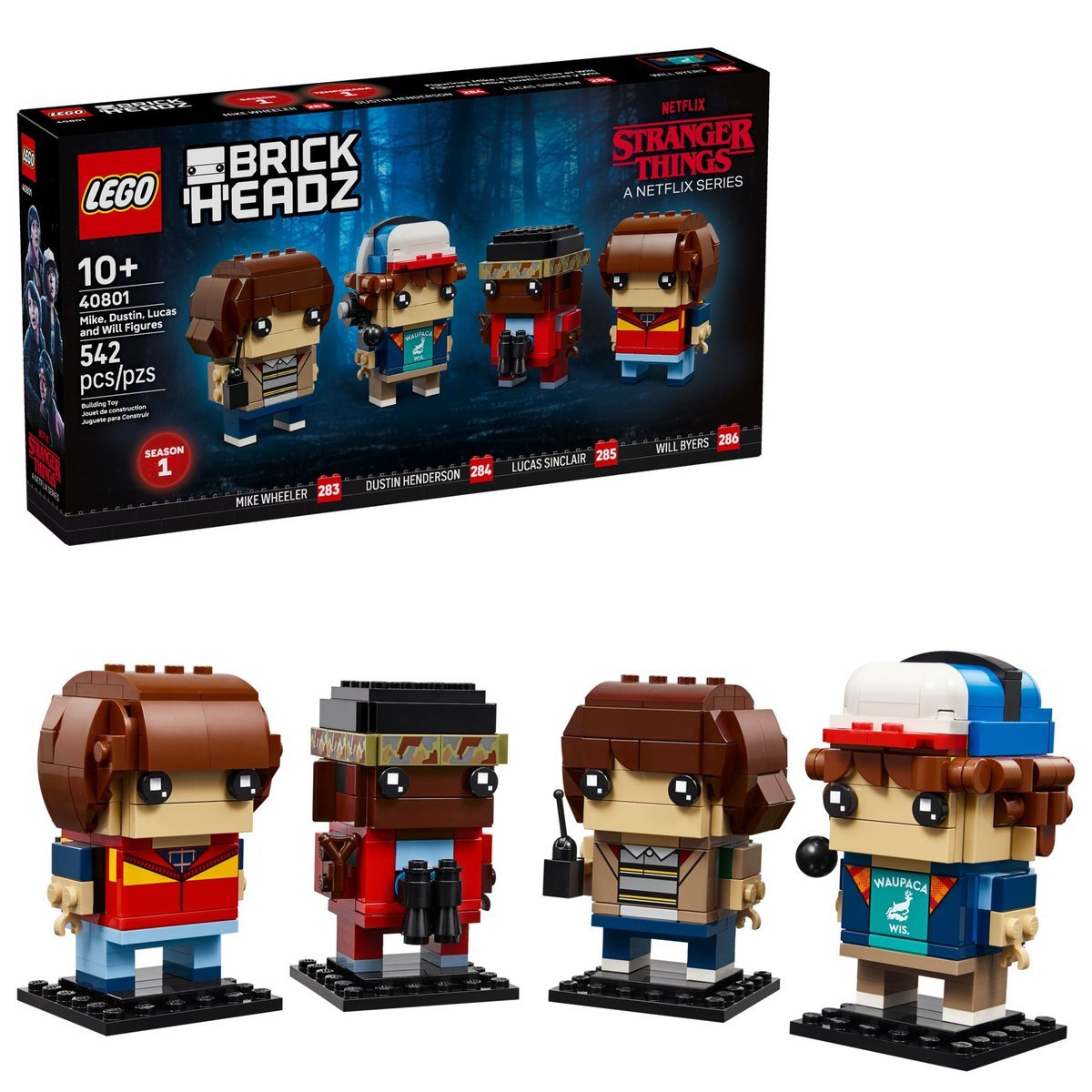 LEGO BrickHeadz 40801 Figurki Dustina, Mike’a, Willa i Lucasa