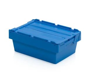 B2B Partner Skrzynka plastikowa z wiekiem, 600x400x240 mm 256106 - Pojemniki przemysłowe - miniaturka - grafika 1