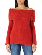Swetry damskie - Sisley Damski sweter L/S 102VM200K Sweater, pomarańczowy 7C0, S - miniaturka - grafika 1