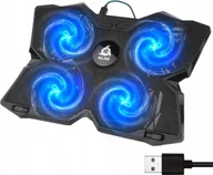 Podkładki chłodzące pod laptopa - Klim Wind Chłodząca Podkładka pod Laptopa USB 4 Wentylatory Podświetlenie - miniaturka - grafika 1