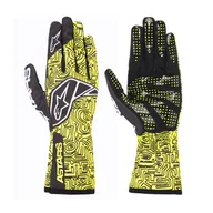Odzież do sportów motorowych - Rękawice kartingowe Alpinestars TECH-1 K RACE V2 VERTICAL żółte - miniaturka - grafika 1