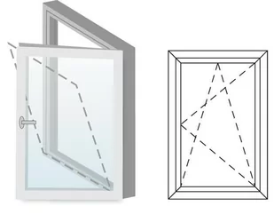 Okno fasadowe 2-szybowe  PCV O4 rozwierno-uchylne jednoskrzydłowe prawe 565x835 mm białe - Okna - miniaturka - grafika 1
