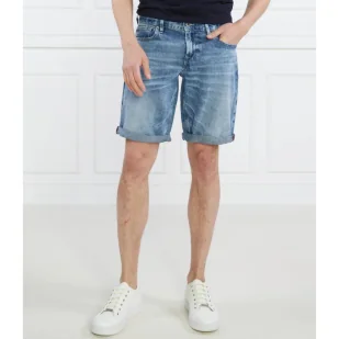 GUESS Szorty SONNY SHORT | Regular Fit | z dodatkiem lnu - Spodenki męskie - miniaturka - grafika 1