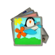 Zabawki sensoryczne - Książeczka Sensoryczna Mała, Quiet Book, Montessori - Mały Pilot - miniaturka - grafika 1