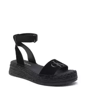 Sandały damskie - CALVIN KLEIN JEANS Sandały SPORTY WEDGE ROPE SU CON | z dodatkiem skóry - miniaturka - grafika 1