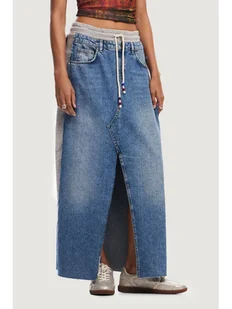 Desigual Spódnica jeansowa Pekin 24WWFD06 Niebieski Regular Fit - Spódnice - miniaturka - grafika 1