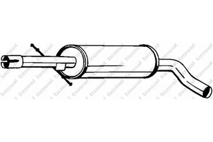 BOSAL Tłumik srodkowy 105-497 - Tłumiki - miniaturka - grafika 1
