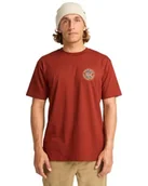 Koszulki męskie - Billabong Koszulka z krótkim rękawem Rotor FILL SS czerwona S - miniaturka - grafika 1