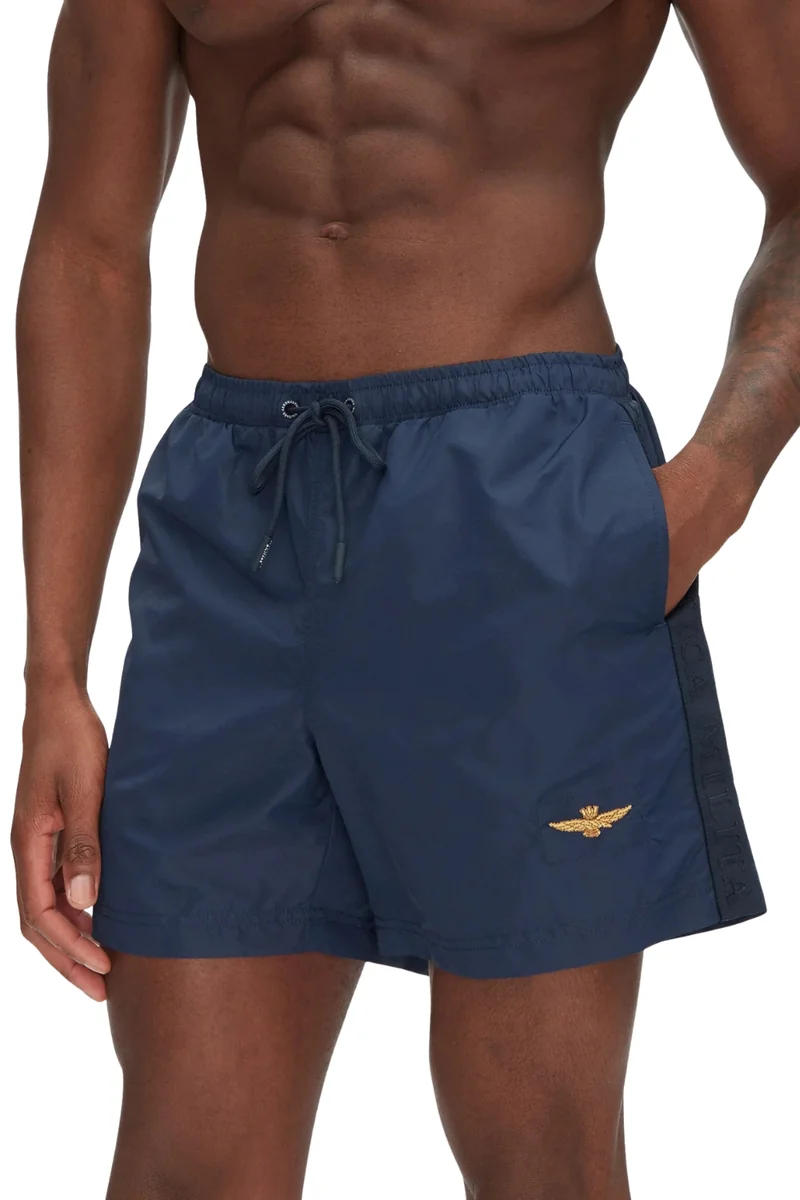 AERONAUTICA MILITARE Granatowe szorty kąpielowe 48