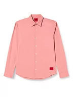 Koszule męskie - HUGO Męska koszula Ermo, średni różowy 662, S, Medium Pink662, S - miniaturka - grafika 1